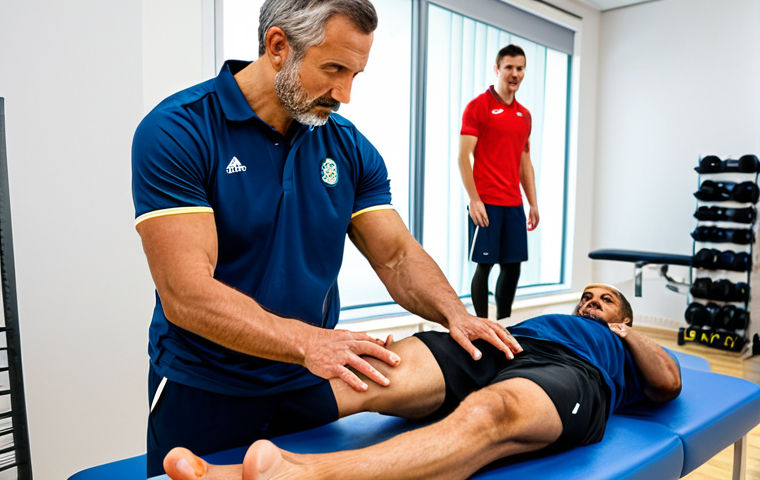 스포츠재활사의 급여 체계 분석 - Experienced Sports Rehabilitator**

"A seasoned sports rehabilitator, fully clothed in professional ...