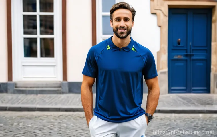 스포츠재활사 성공 사례 인터뷰 - **Prompt:** A dynamic, high-tech scene inside a state-of-the-art sports physiotherapy clinic in Lisb...